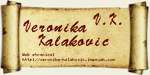 Veronika Kalaković vizit kartica